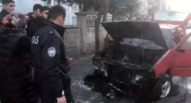 Kontağı çevirince otomobili alev aldı