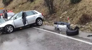Otomobiller çarpıştı: 1 yaralı