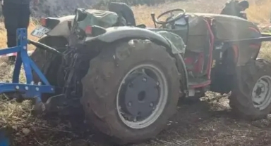 Traktörün altında kaldı