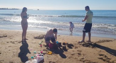 Turistlerin deniz keyfi