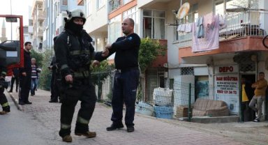 Yangında mahsur kaldı, itfaiye kurtardı