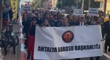 Antalya'da Hukukçular 'Can Atalay' için yürüdü