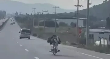 Motosikletlilerin yolculuğu korkuttu