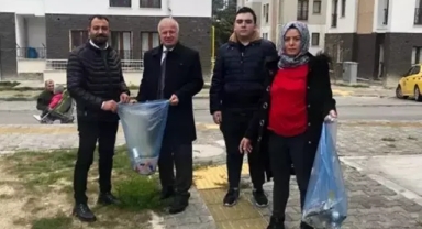 Öğrenci ve öğretmenlerden çevre temizliği