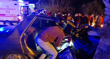 Otomobil ağaca çarptı,1 kişi öldü 