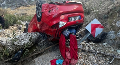 Şarampole yuvarlandı