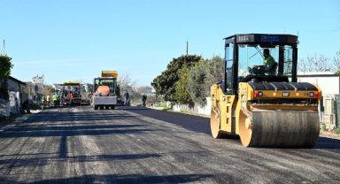 Sıcak asfalt çalışmalarına devam