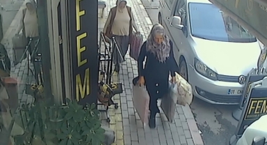 Tezgahtan kilim hırsızlığı kamerada