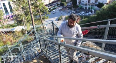 Türkbeleni merdiveni tamamlanmak üzere 