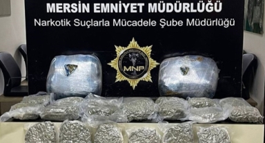 Valizinden 23 kilo esrar çıktı