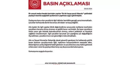 Bakanlıktan 'kayıp çocuk' paylaşımına suç duyurusu