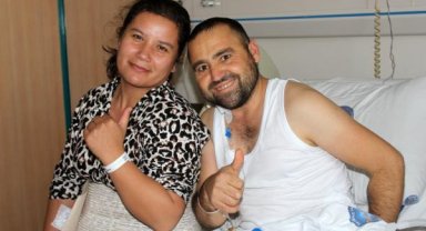 Eşinin verdiği böbrekle yaşama tutundu