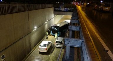 Uyarıya aldırmadı tünelde mahsur kaldı