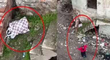 Yeni doğan bebeği metruk yapıya bıraktı