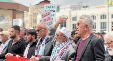Gazze'ye yönelik saldırılara tepki gösterildi