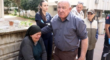 Gözyaşlarıyla evinin yanışını izledi