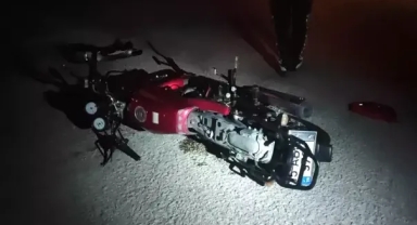 Motosiklet sürücüsü yaralandı