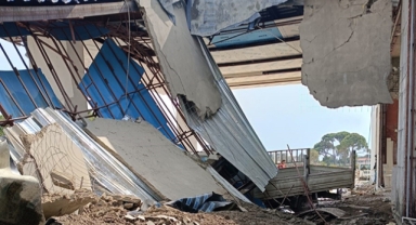 Otel inşaatında göçük: 1 yaralı