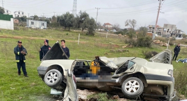 Otomobil kontrolden çıktı: 1 ölü, 1 yaralı