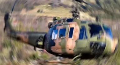 Askeri helikopter acil iniş yaptı
