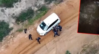 Dronelu denetimde toprağa gömülü uyuşturucu bulundu