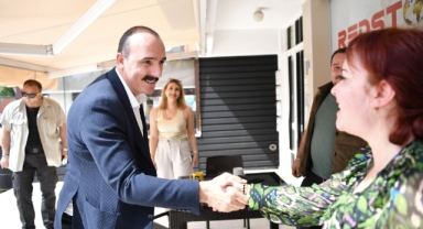Kotan esnafla bayramlaştı