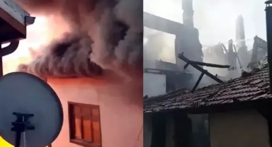 Ahşap yapılı 4 ev alev alev yandı!