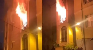 Daire alev alev yandı: 3 kişi dumandan etkilendi