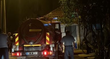 Evde çıkan yangında, bir kişi yaralandı