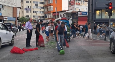 Fasulyeler etrafa saçıldı