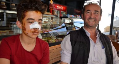 Köpeklerden kaçarken otomobil çarptı!
