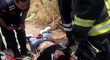 Motosiklet kazasında 2 kişi yaralandı