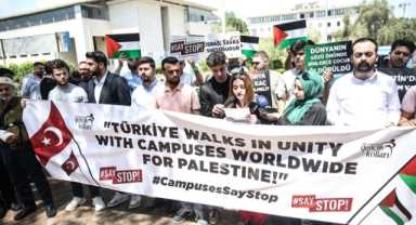 Öğrencilerden 'Gazze' protestosu