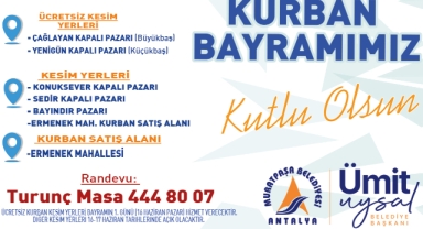 MURATPAŞA BELEDİYESİ KURBAN KESIM YERLERI İLANI