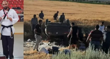Otomobil şarampole devrildi; tekvando hocası öldü,