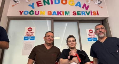 Prematüre bebek törenle taburcu