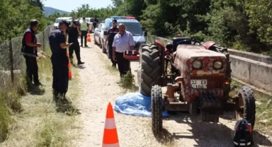 Traktörden düştü, hayatını kaybetti