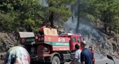 Alanya'da çıkan yangın kontrol altında