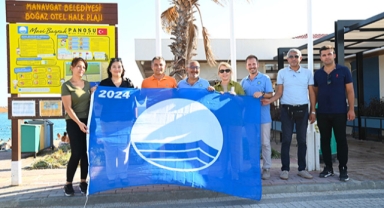 Boğaz Otel Plajı'na mavi bayrak