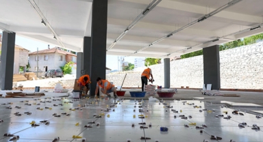 Çok amaçlı salon inşaatı bitiriliyor