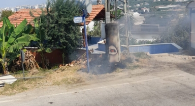 Elektrik trafosunda yangın