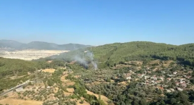 Havadan ve karadan müdahale ile söndürüldü