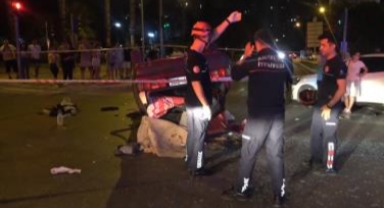 Otomobil takla attı, burunları bile kanamadı