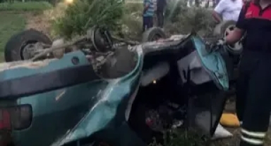 Otomobil tarlaya uçtu: 3 yaralı