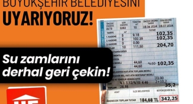 Su zammını geri çekin!