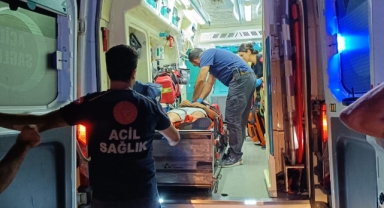 Devrilen motosikletin sürücüsü yaralandı