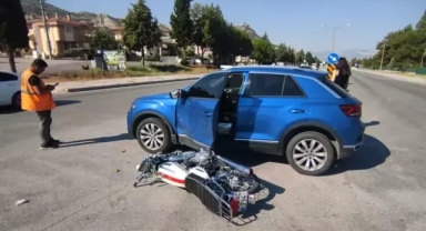 Otomobil ile motosiklet çarpıştı: 2 yaralı