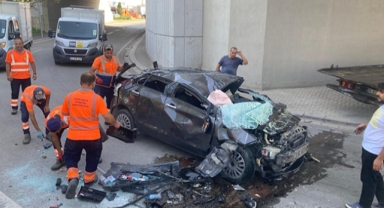 Köprülü üst geçitten düşen sürücü öldü