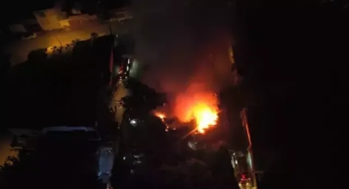 Palet fabrikası alev alev yandı