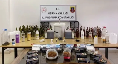 Sahte içki üretimi yapan zanlı yakalandı